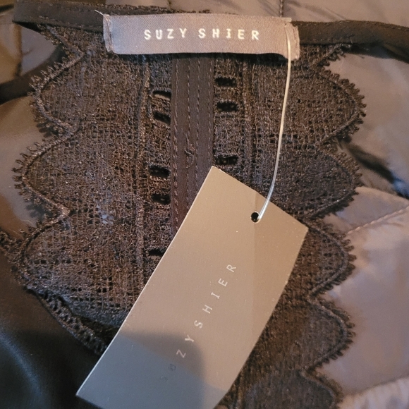 Suzy Shier Black Double Layer Racerback Tank Top M - Picture 8 of 8